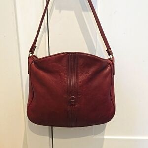 Etienne Aigner Brown Leather Shoulder Bag with Classic Design